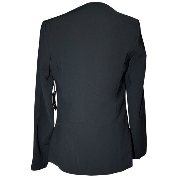 Trouve Women's Small Open Front Waterfall‎ Draped Split Pocket Blazer Jacket - Picture 4 of 9